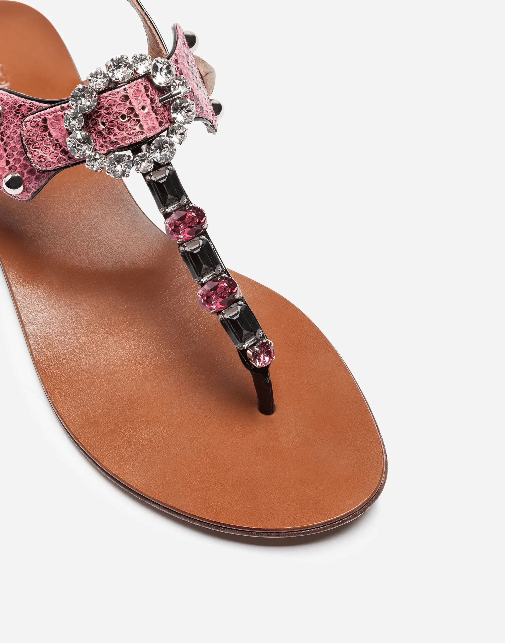 Ayers Snakeskin Thong Sandals