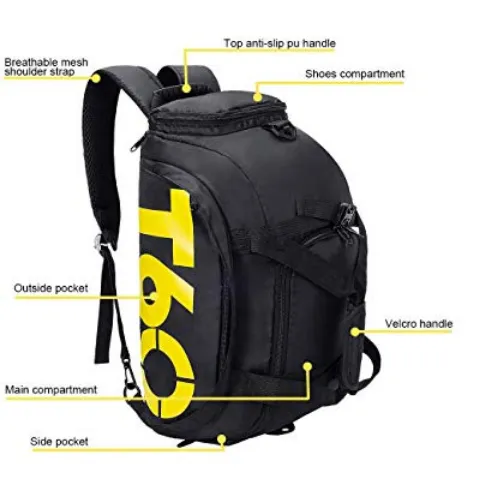Backpack with Shoe Compartment Multifunctional Fitness Travel Bag
