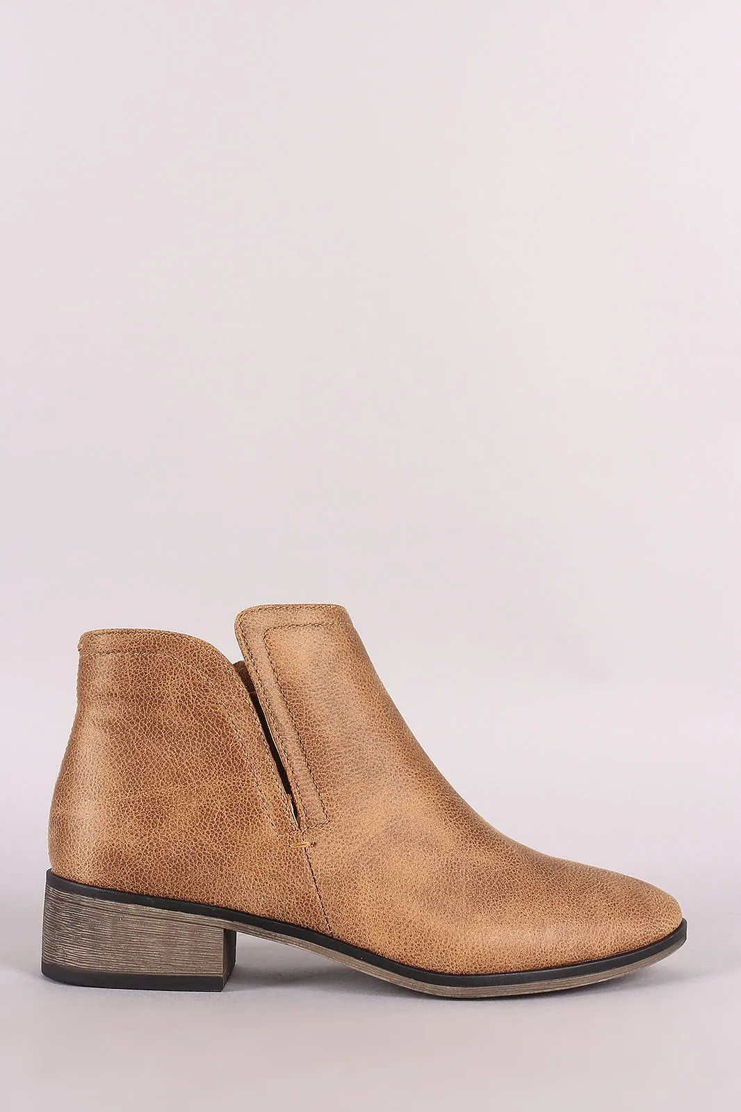 Bamboo Side Zip-Up Ankle Boots
