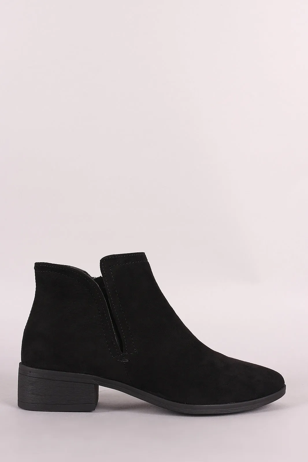 Bamboo Side Zip-Up Ankle Boots