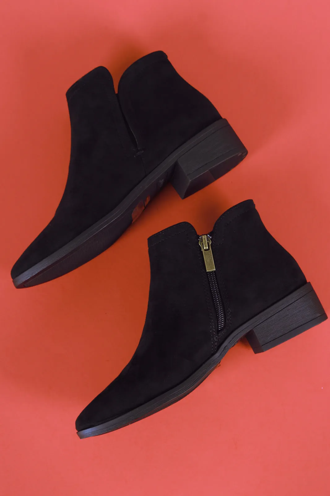 Bamboo Side Zip-Up Ankle Boots