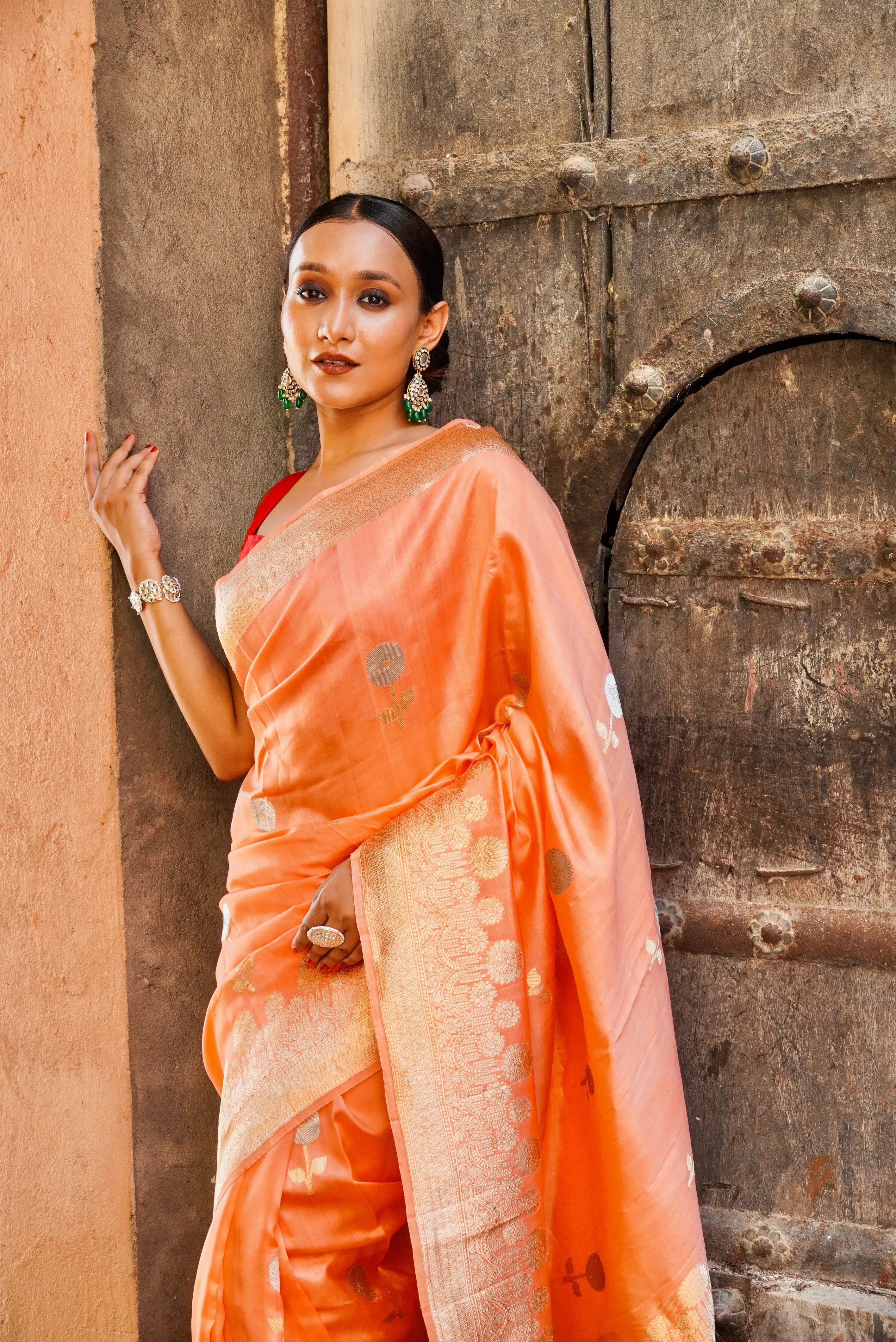 Banarasi  Pure Katan by Mashru Silk Handwoven  Saree - Sona Rupa - Kaduwa