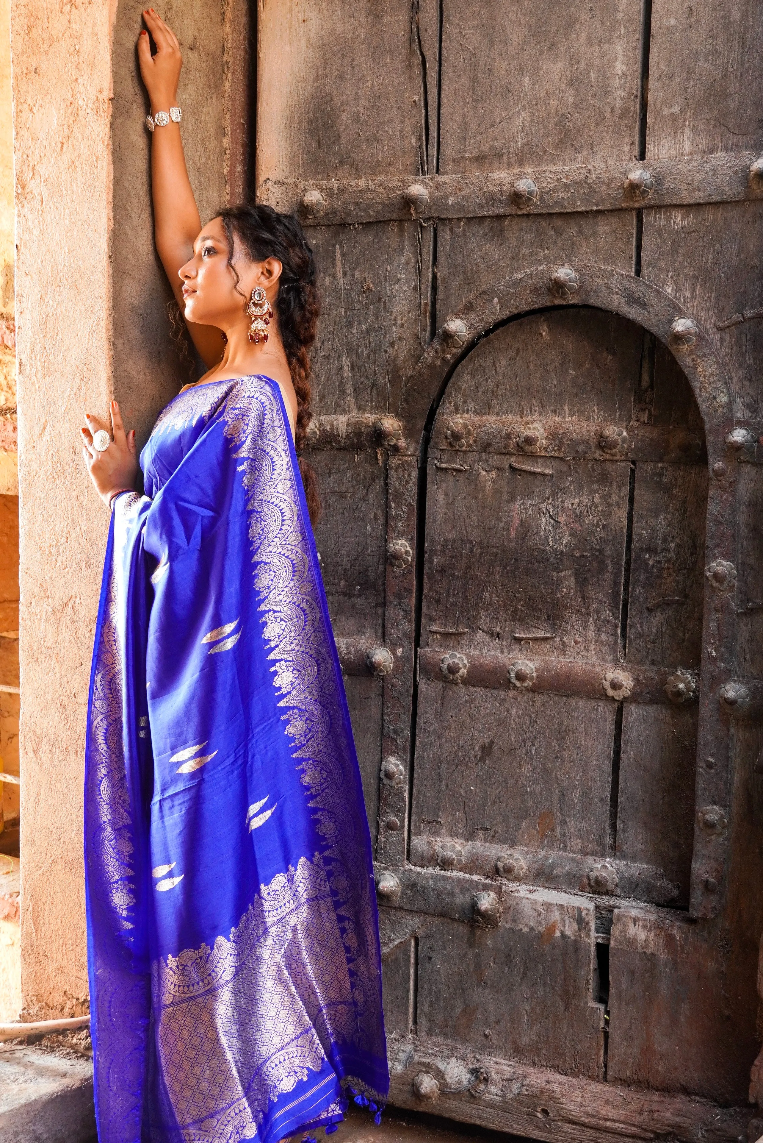 Banarasi  Pure Katan by Mashru Silk Handwoven  Saree - Sona Rupa - Kaduwa