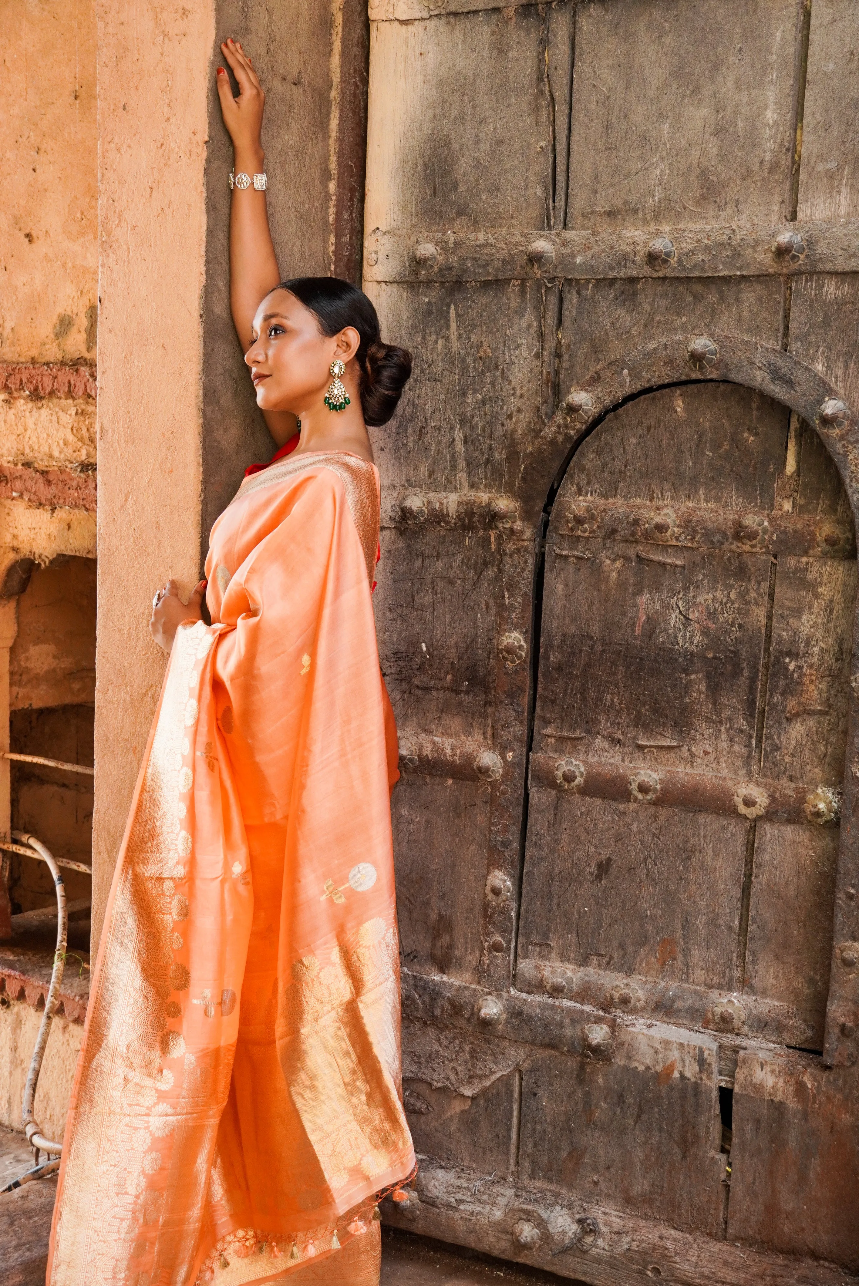 Banarasi  Pure Katan by Mashru Silk Handwoven  Saree - Sona Rupa - Kaduwa