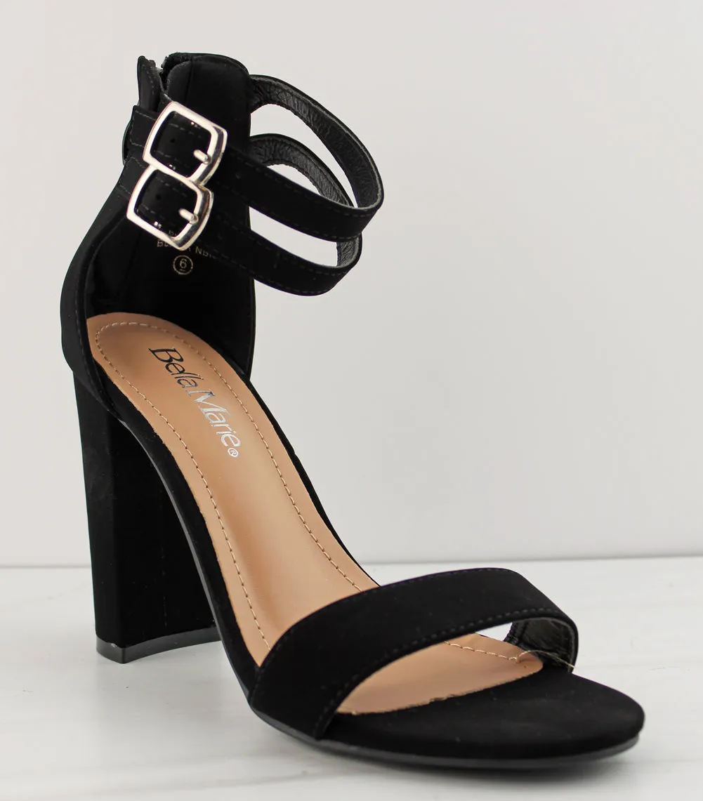 Belfie 1 Womens Dual Ankle Strap Heels