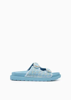 Berries Flat Sandals Blue