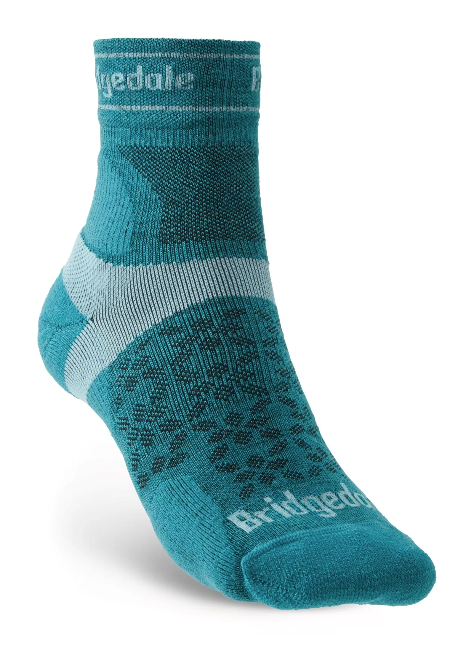 Bridgedale Womens Trail Run Ultralight T2 Merino Sport 3/4 Crew  Socks