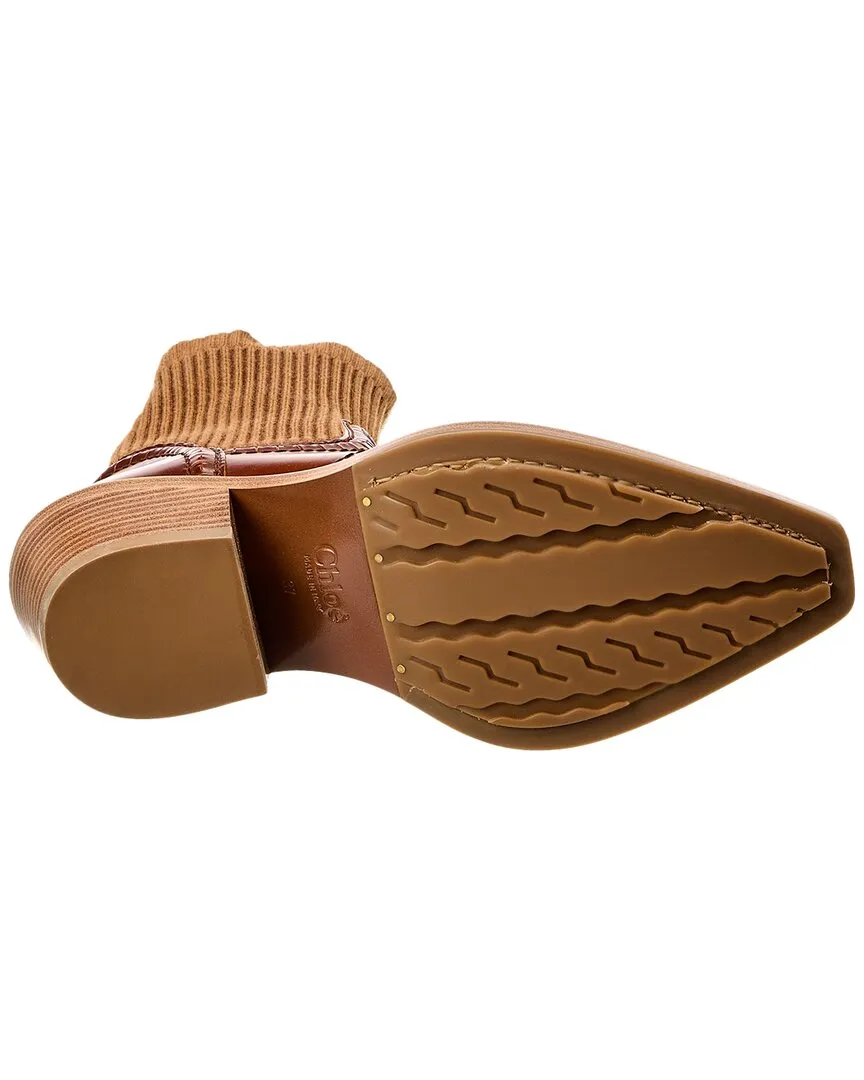 Chloé Nellie Texan Leather Bootie