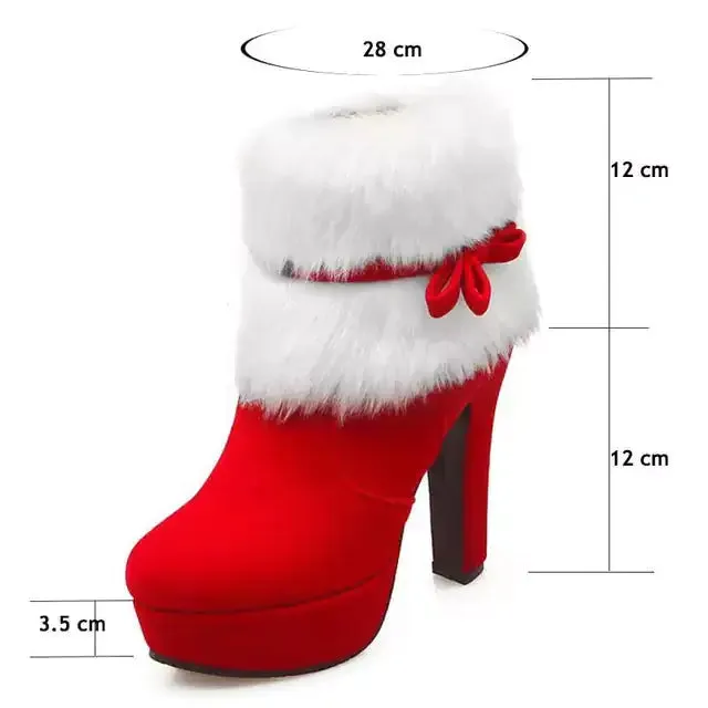 Christmas Woman Boots Christmas High Heels