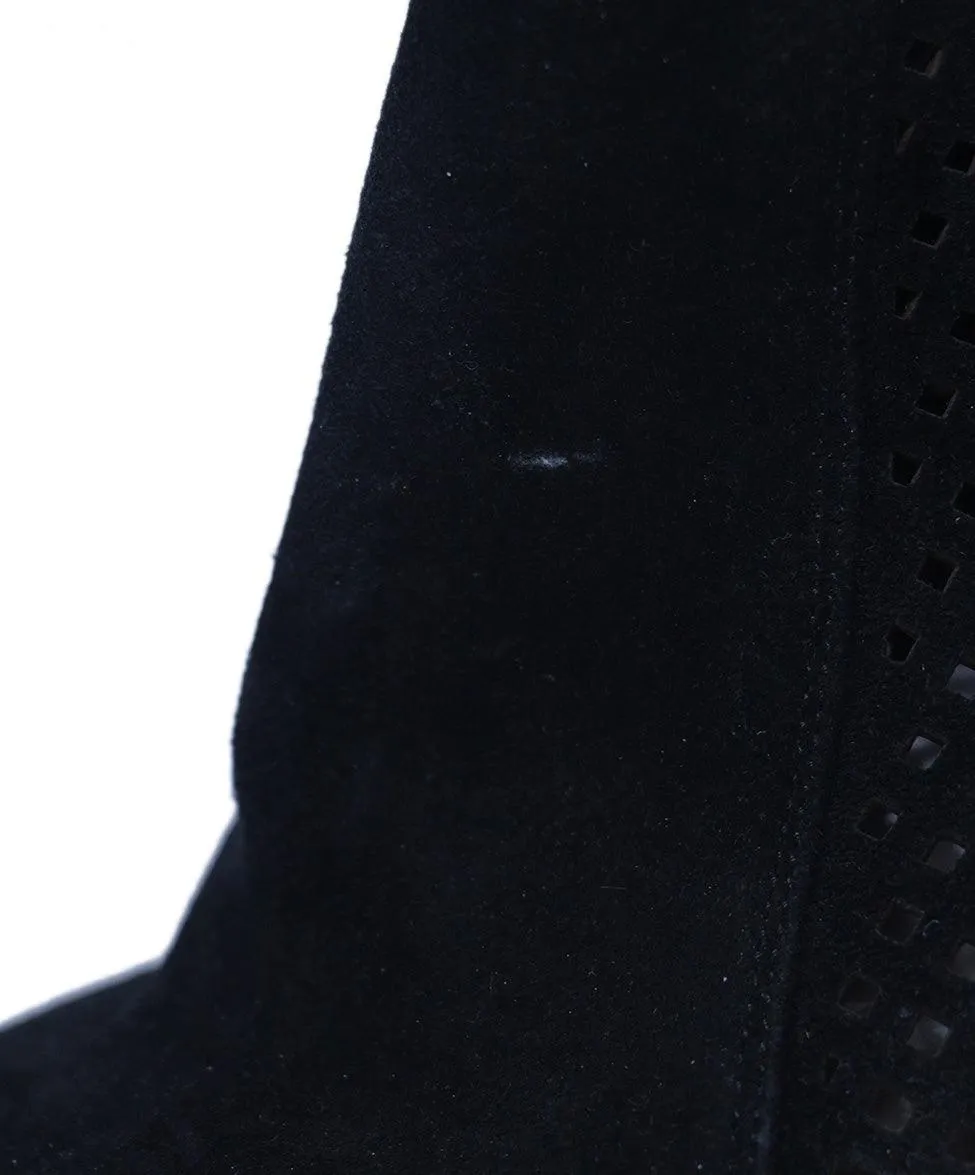 DVF Black Suede Cutout Booties sz 8