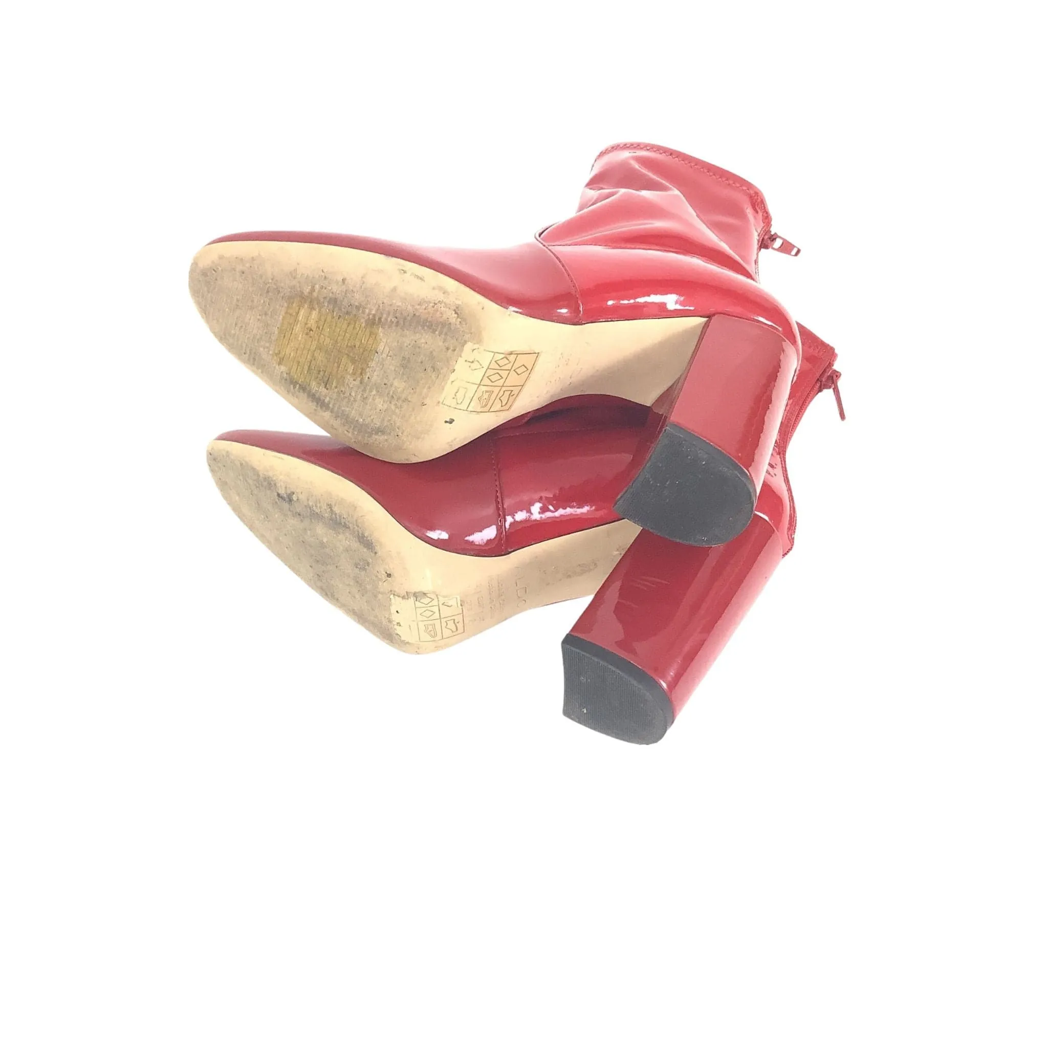 Glossy Red Booties