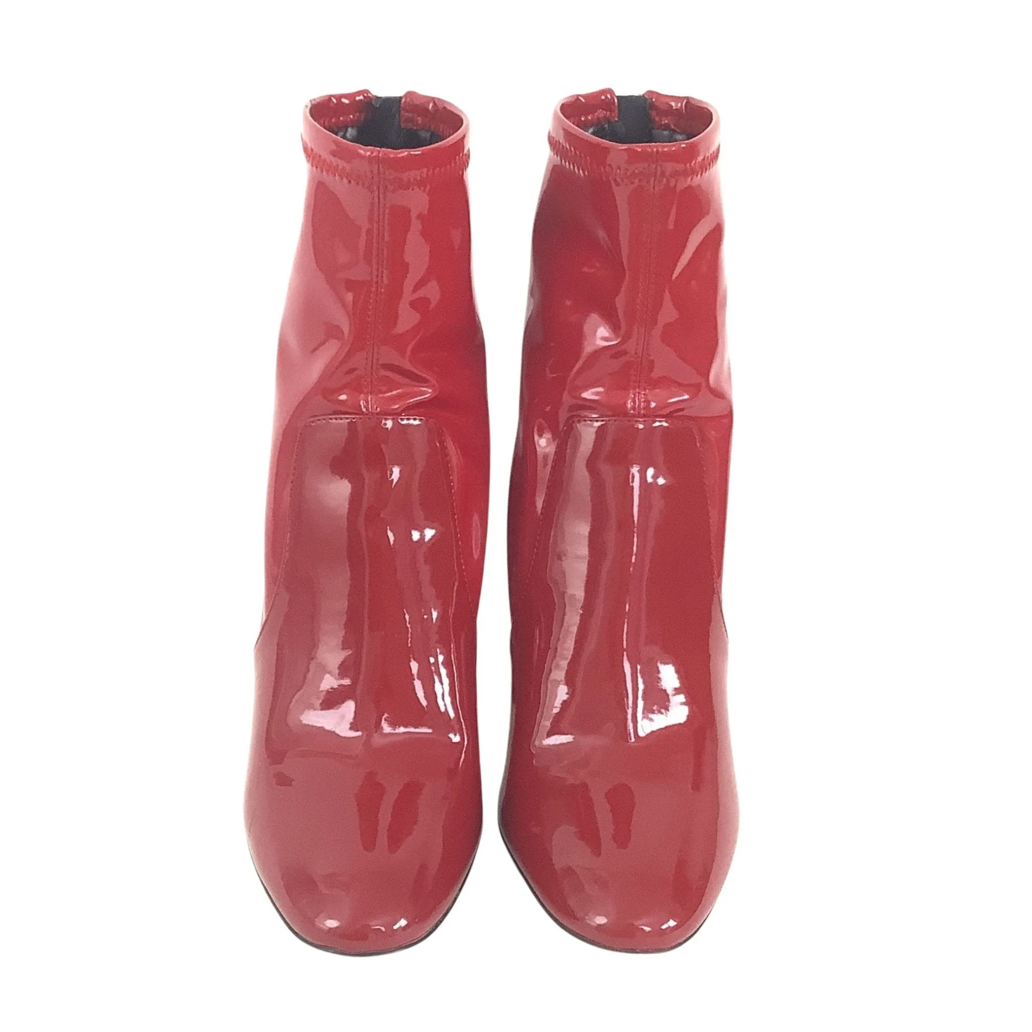 Glossy Red Booties
