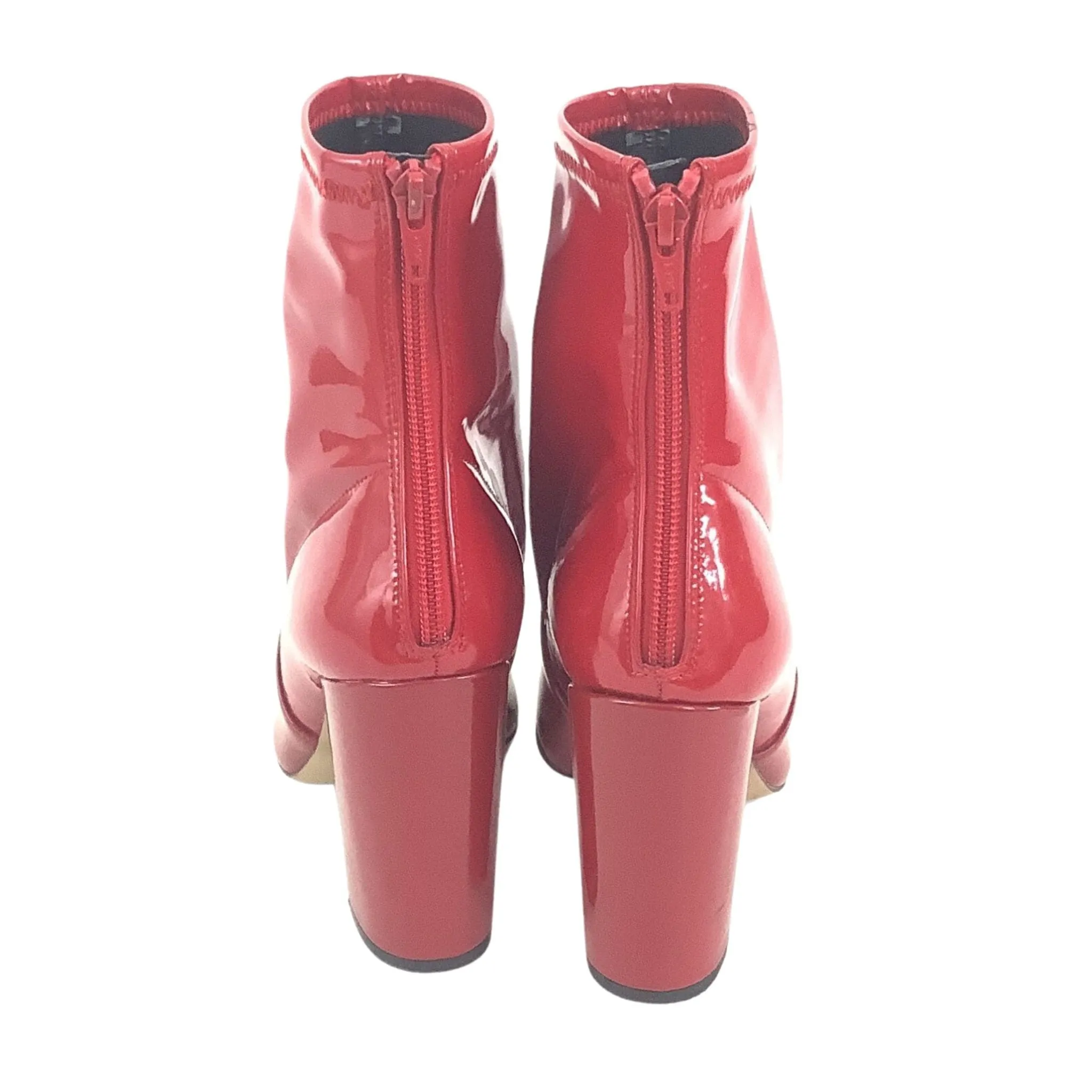 Glossy Red Booties