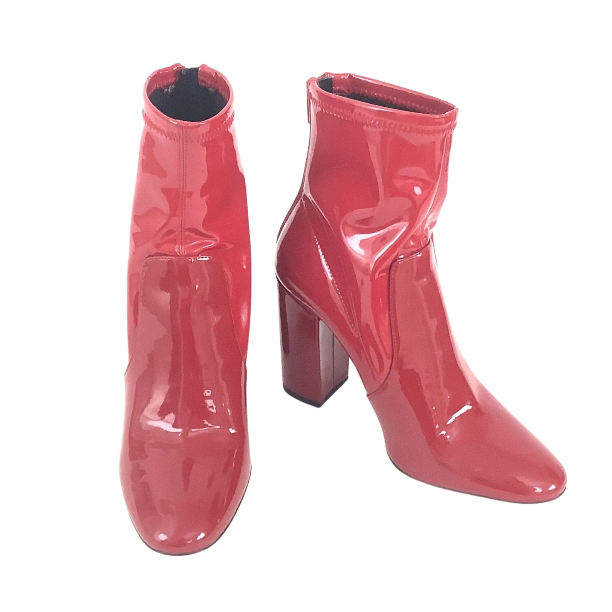 Glossy Red Booties