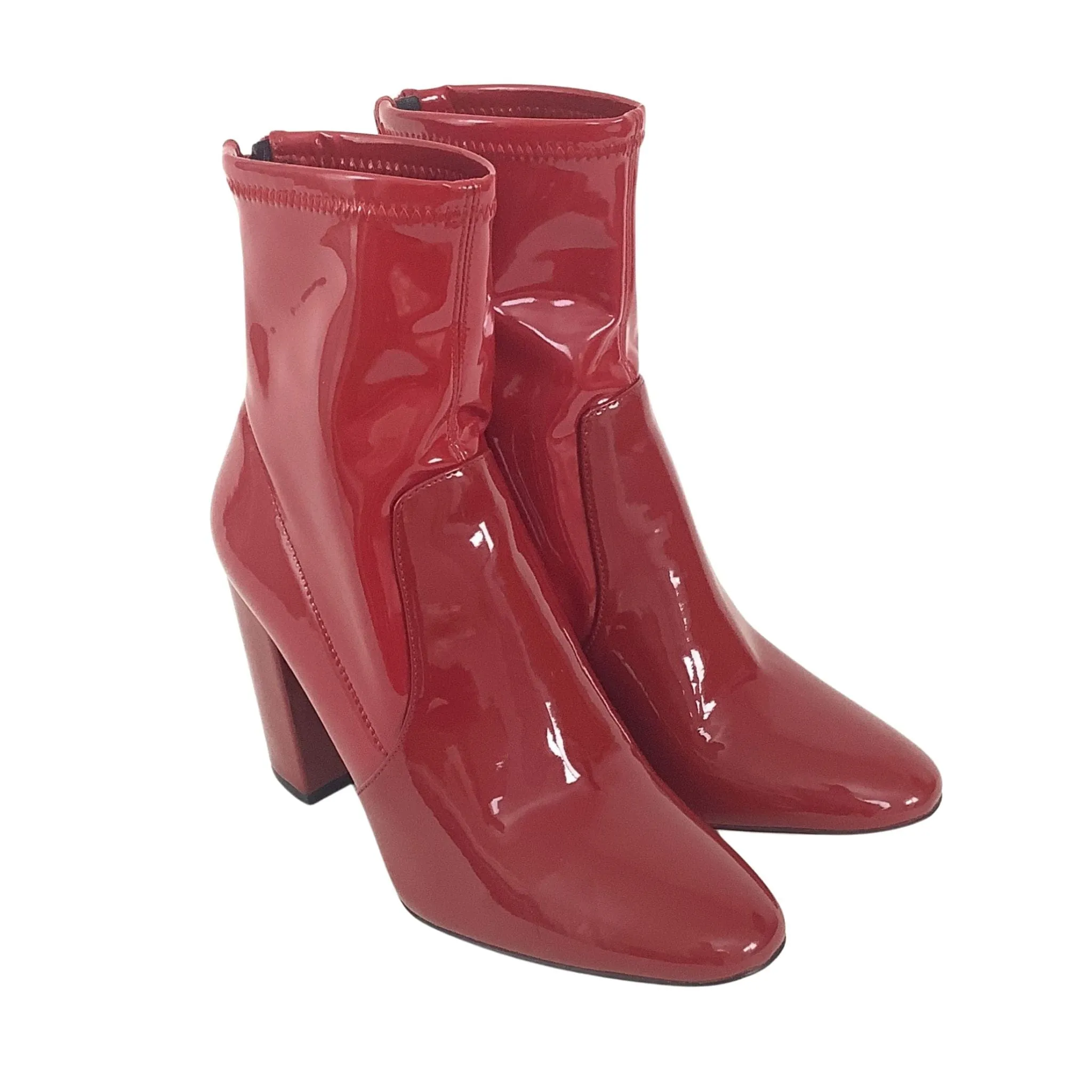 Glossy Red Booties
