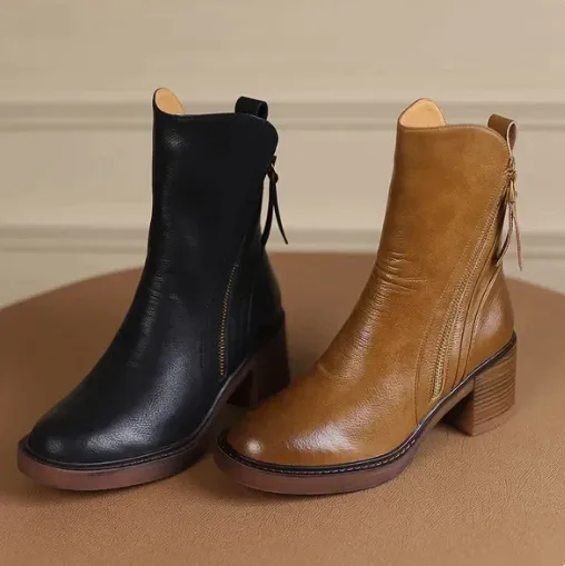 Grazia - Leather Booties