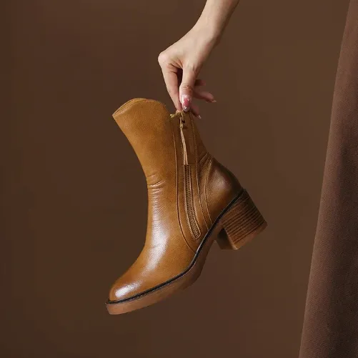 Grazia - Leather Booties
