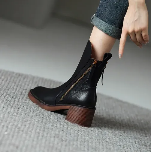 Grazia - Leather Booties