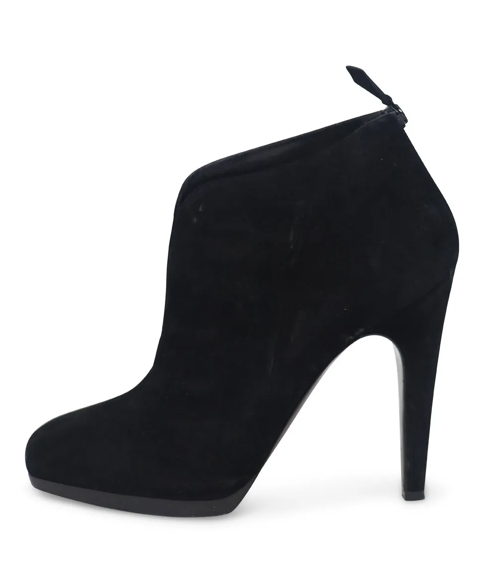 Hermes Black Suede Booties sz 10.5