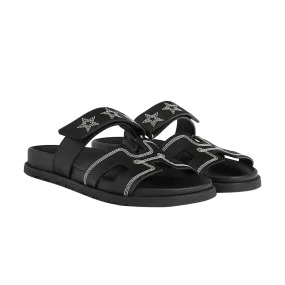 Hermes Chypre Sandals "Black Star Leather"