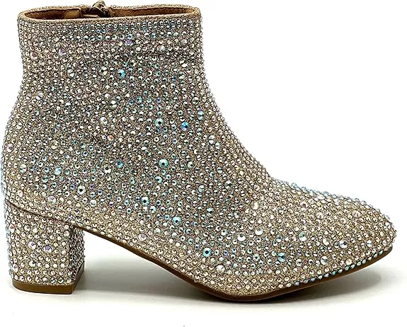 Kids Rhinestone Booties Forever Iceberg-12K