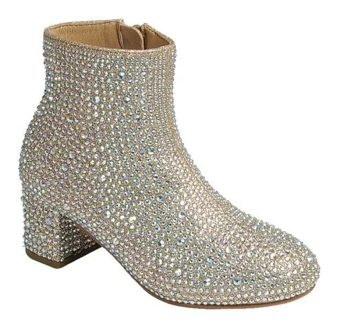 Kids Rhinestone Booties Forever Iceberg-12K