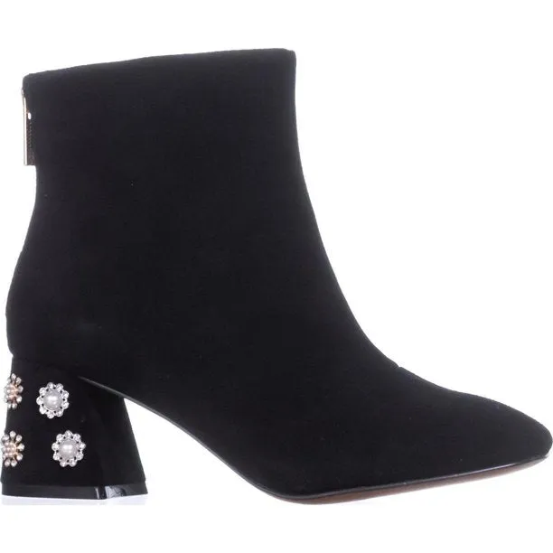 NANETTE LEPORE SUEDE CRYSTAL BOOTIES