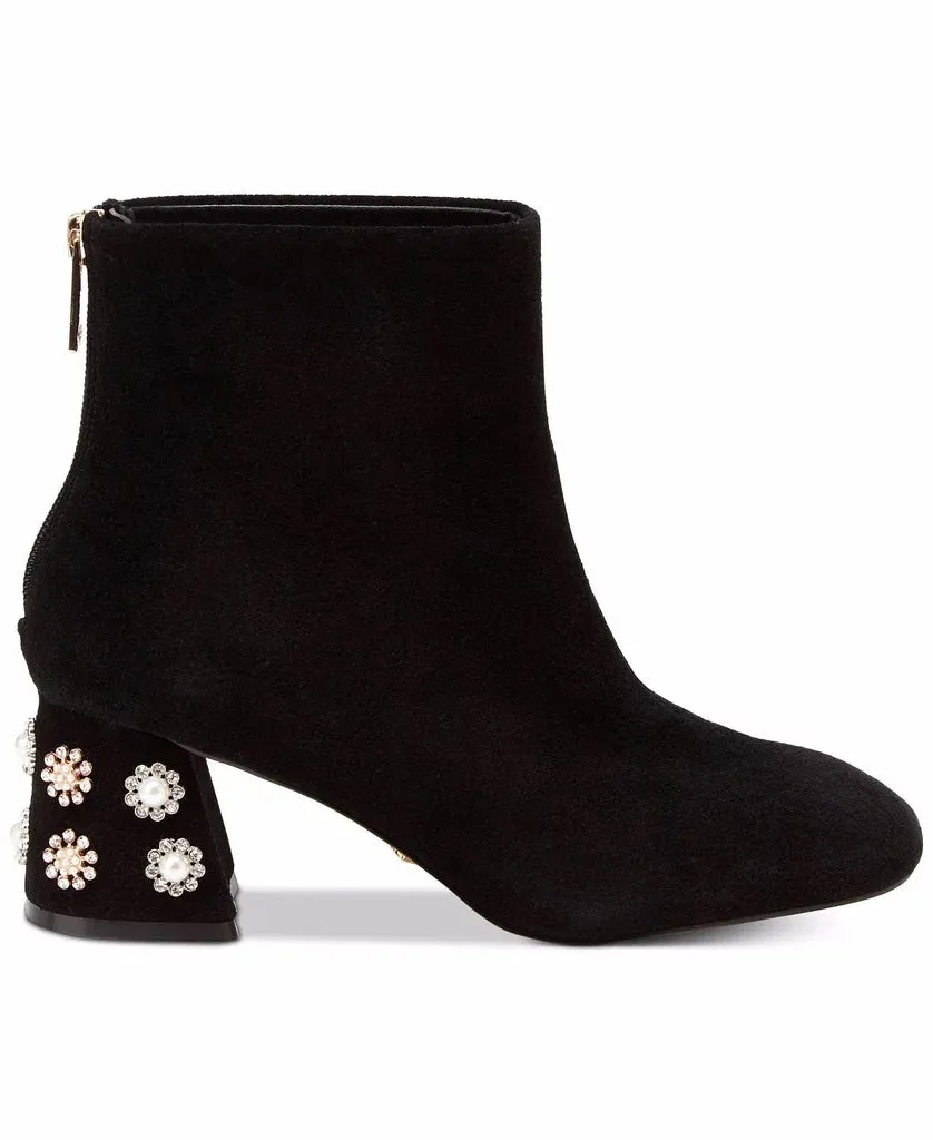 NANETTE LEPORE SUEDE CRYSTAL BOOTIES