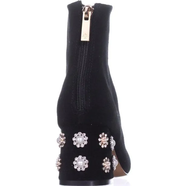 NANETTE LEPORE SUEDE CRYSTAL BOOTIES