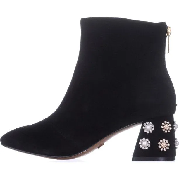 NANETTE LEPORE SUEDE CRYSTAL BOOTIES