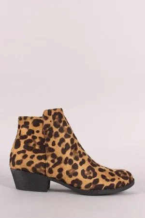 Plain Side Zip-Up Booties