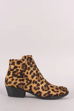 Plain Side Zip-Up Booties
