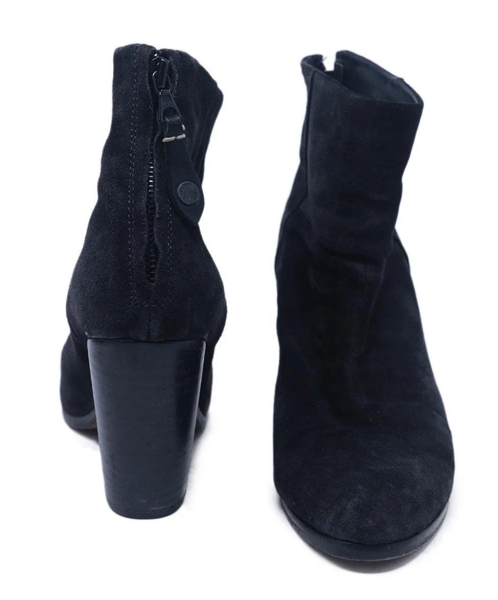 Rag & Bone Black Suede Booties sz 8.5