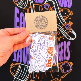 Sausage Fingers Climbing Sticker Pack - White