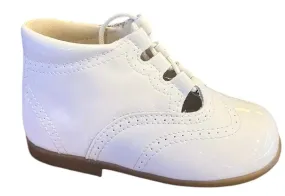 Shawn & Jeffery Baby White Patent Leather Summer Booties