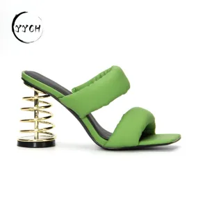 Spring Shaped Heels with Women's Open Toe Sandals