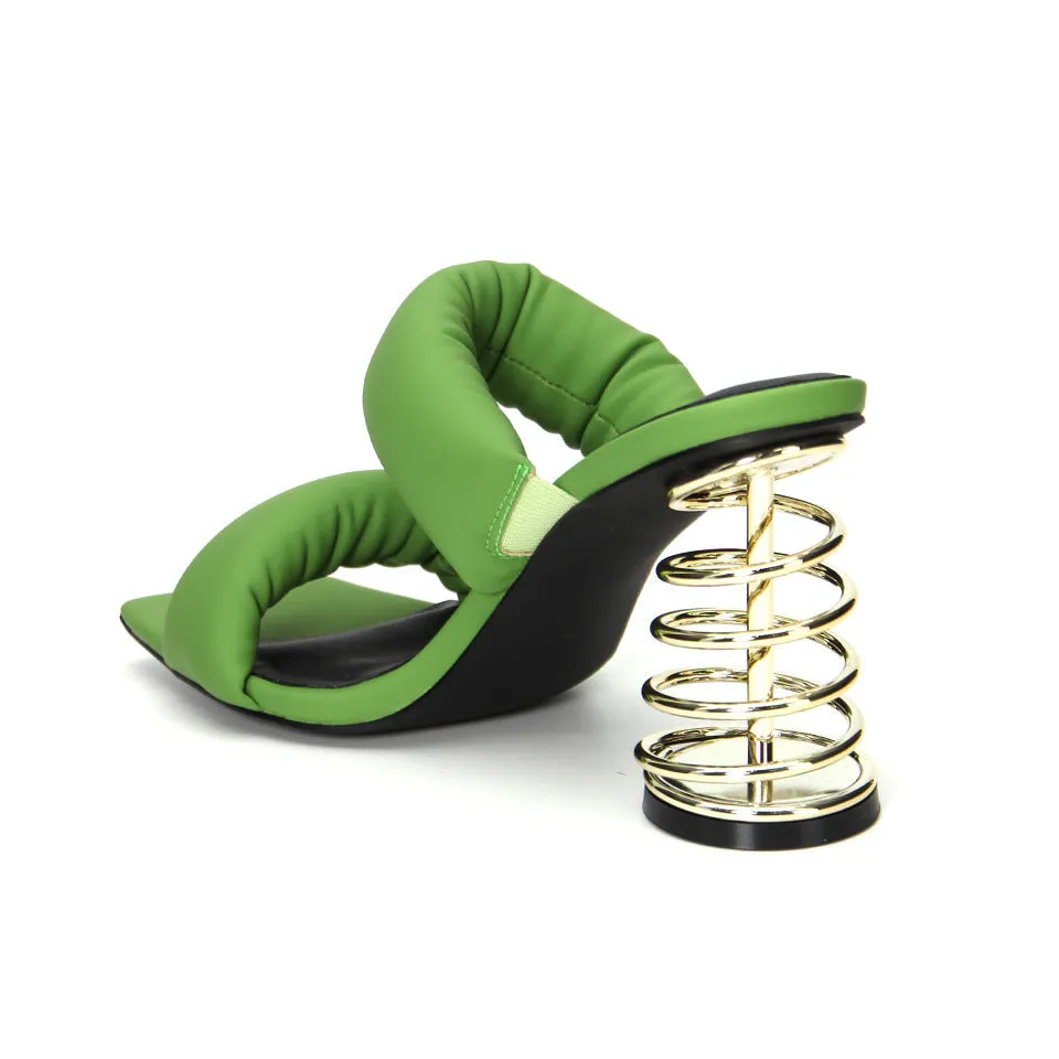Spring Shaped Heels with Women's Open Toe Sandals