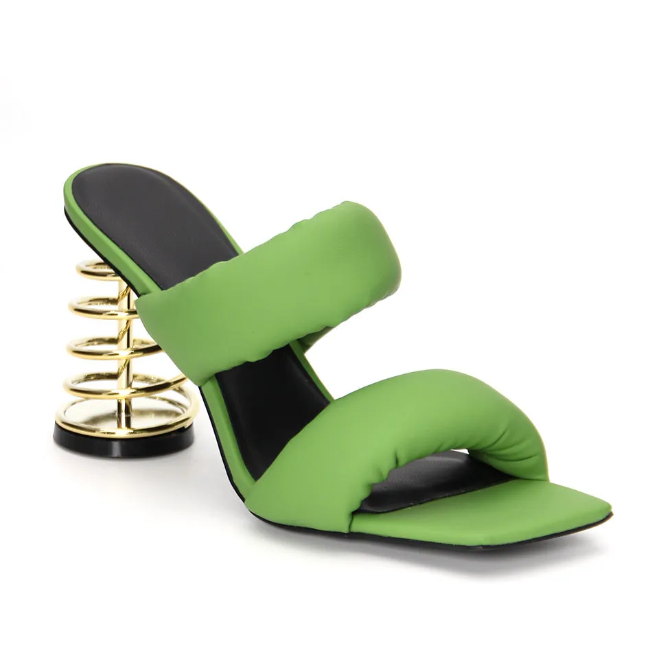 Spring Shaped Heels with Women's Open Toe Sandals