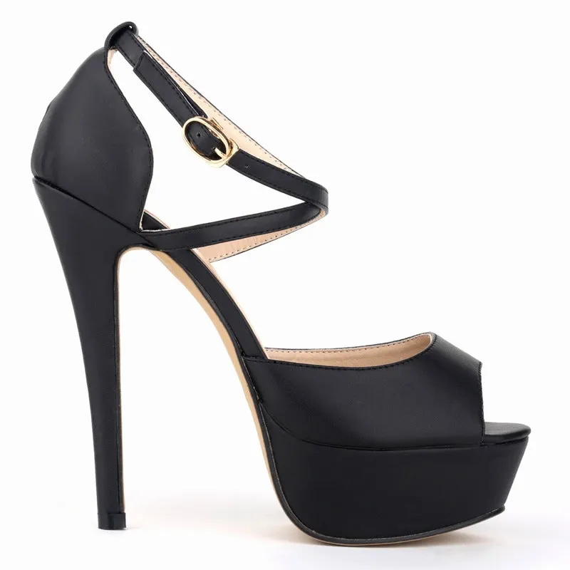 Summer Matte High Heel Nightclub Peep Toe Women's Sandals