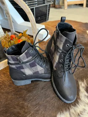Very G Gypsy Jazz Donnie Women's Buffalo Check Design Bootie