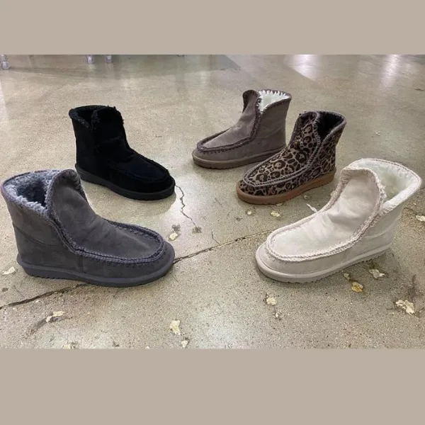 Very G Marvi Super Soft Fur Lined Slip On Faux Suede Bootie