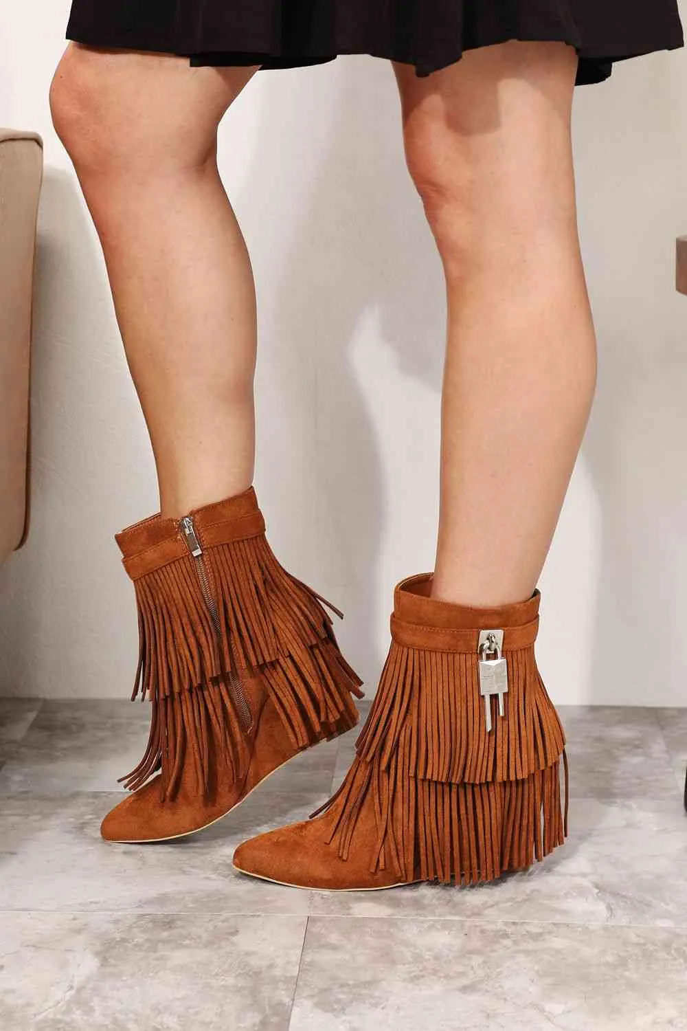 Wedge Heel Ankle Booties