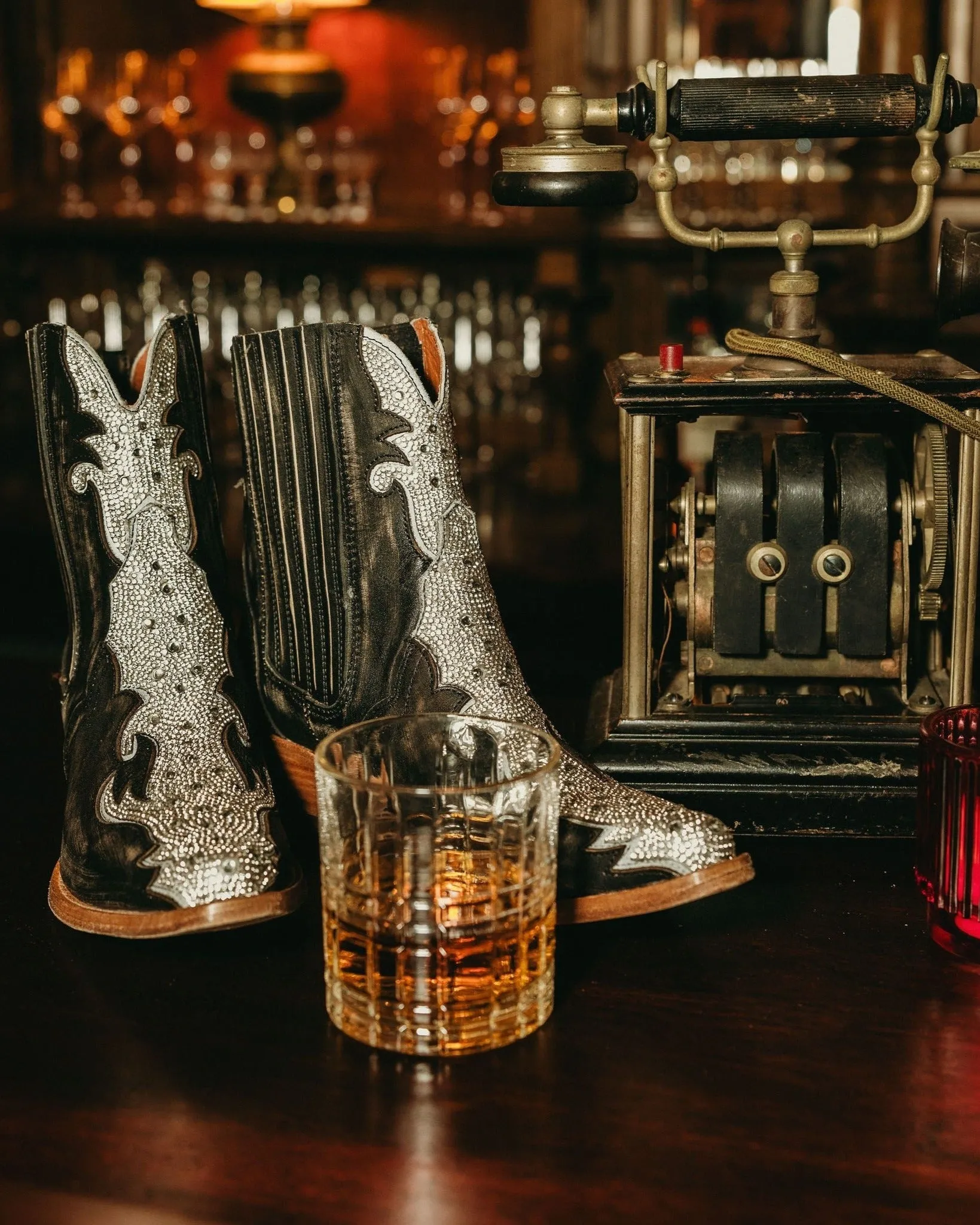 Women's Crystal Western Booties